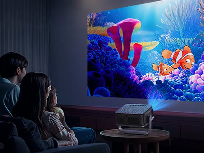 Portable Android 12 Projector with Stand and Auto Focus