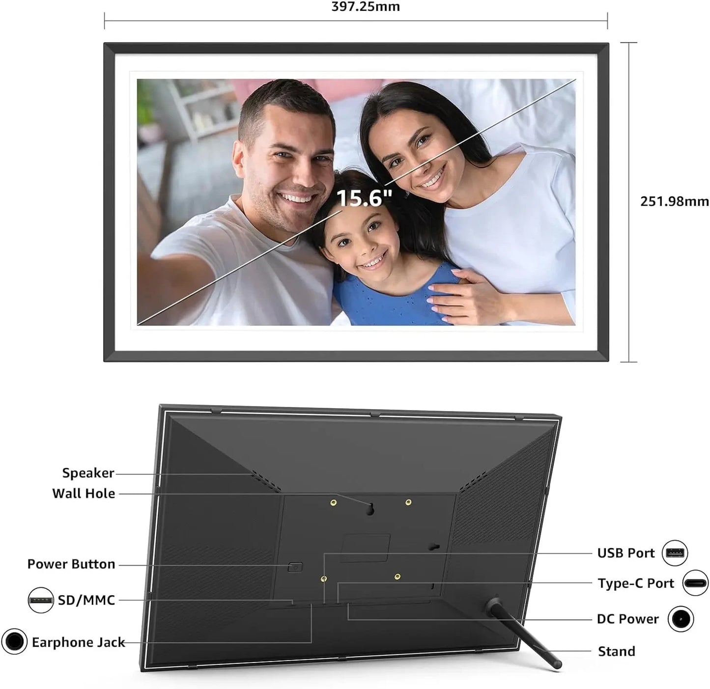 Smart 15.6 Inch Touchscreen Photo Frame 64GB WiFi