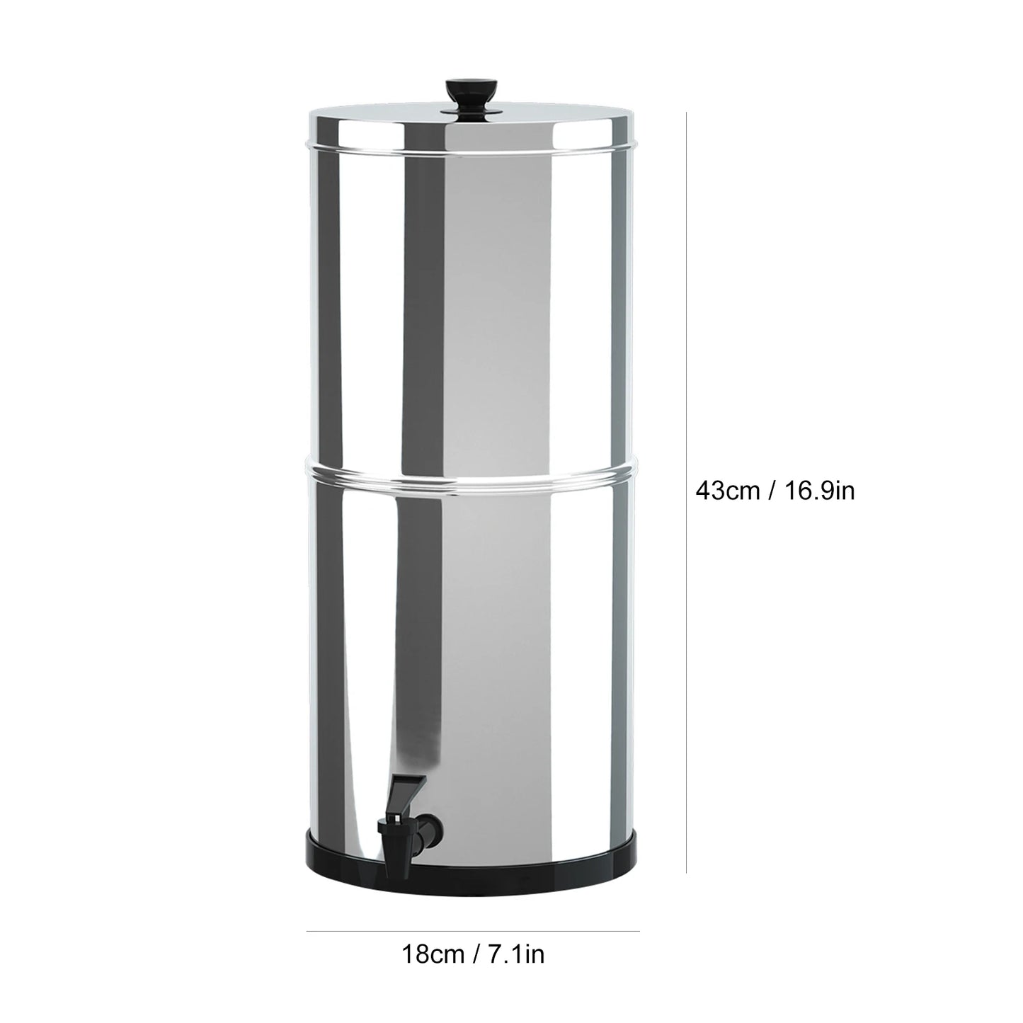 Portable Gravity Water Filtration Bucket with Stand for Outdoor Use