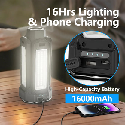 16000mAh Rechargeable Camping Light Telescopic LED Stand