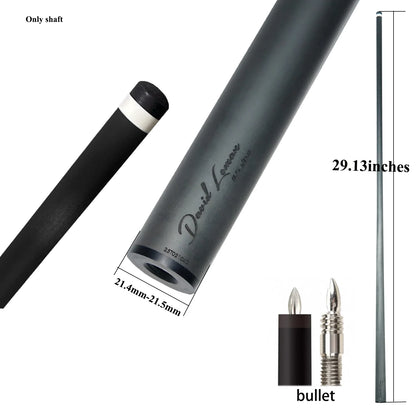 Bullet-Flat 12.9mm Carbon Fibre Billiards Cue Shaft