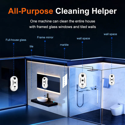Smart Window Cleaning Robot Auto Spray Edge Detection