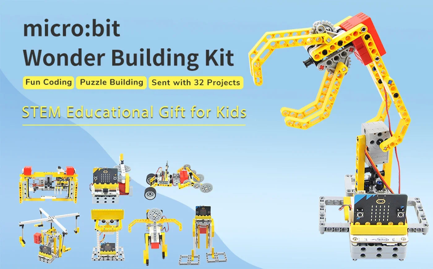 32-in-1 STEM Coding Robot Building Kit Blocks Set
