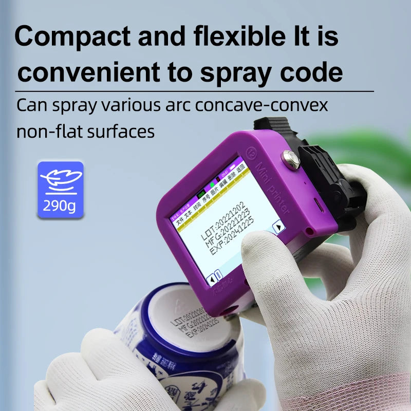 Portable Label Printer for Packaging Bottles and QR Codes