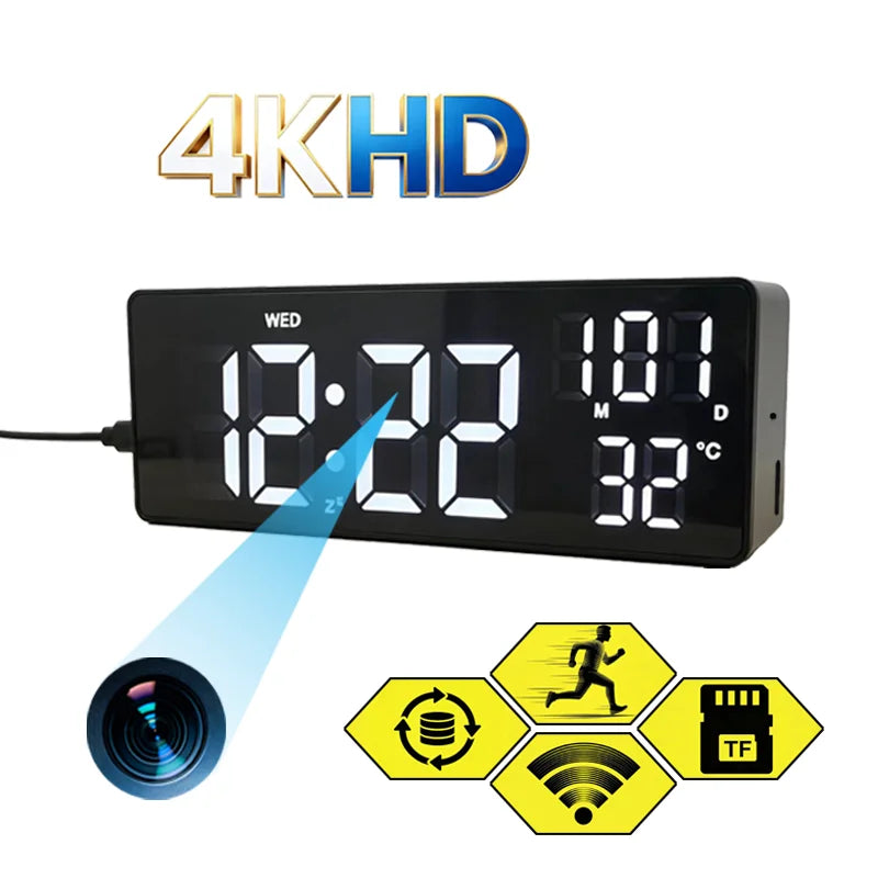 1080P WiFi Digital Clock Camera with App Control