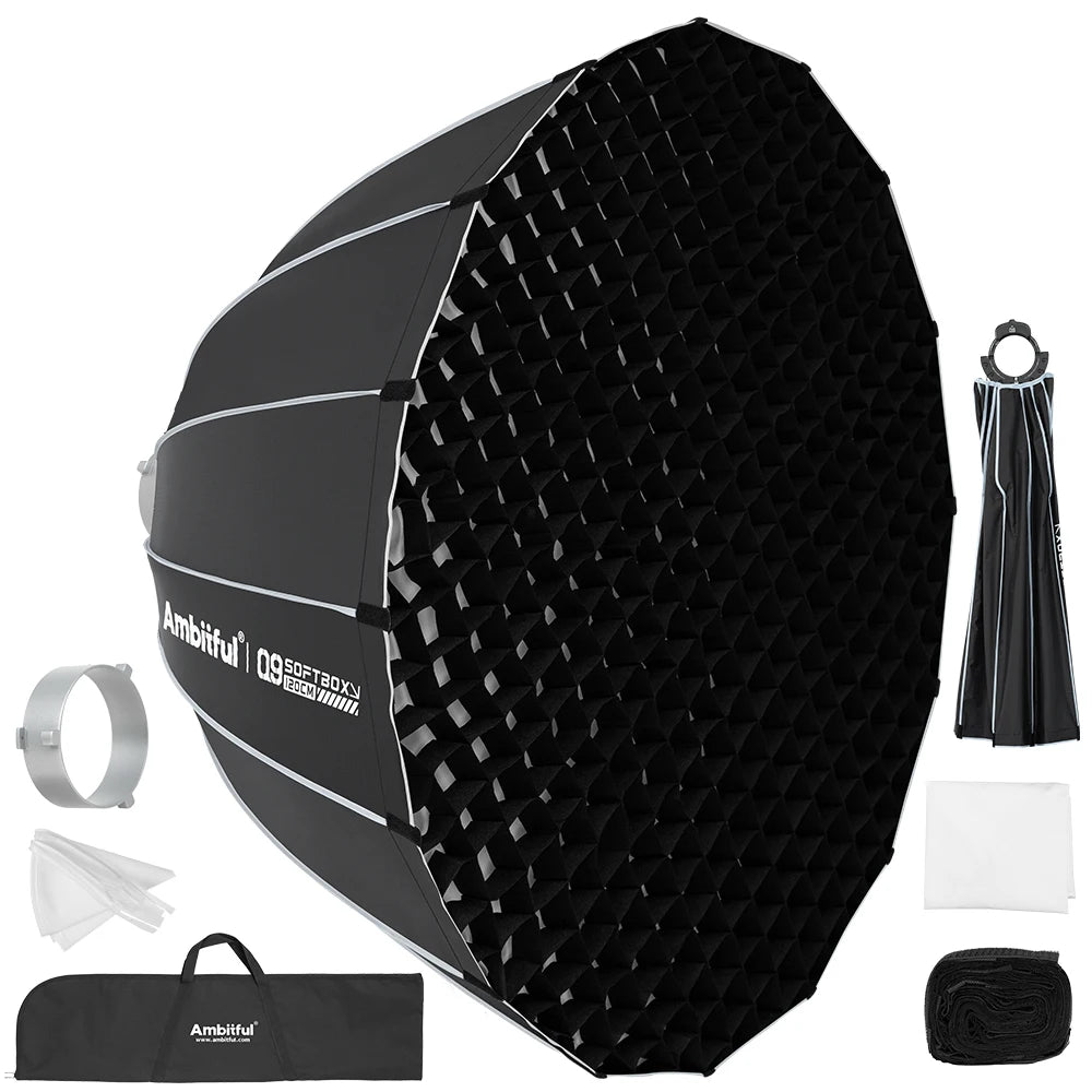 Portable 90cm Octagonal Softbox Grid Light Modifier