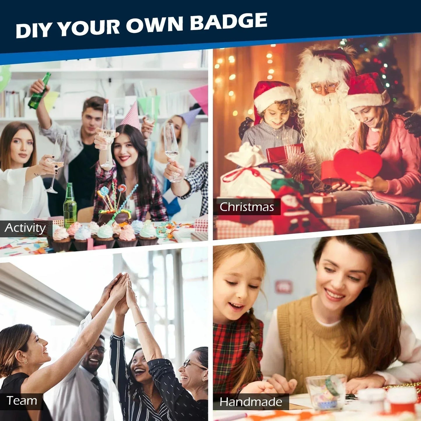 Pink Manual Badge Machine for Kids