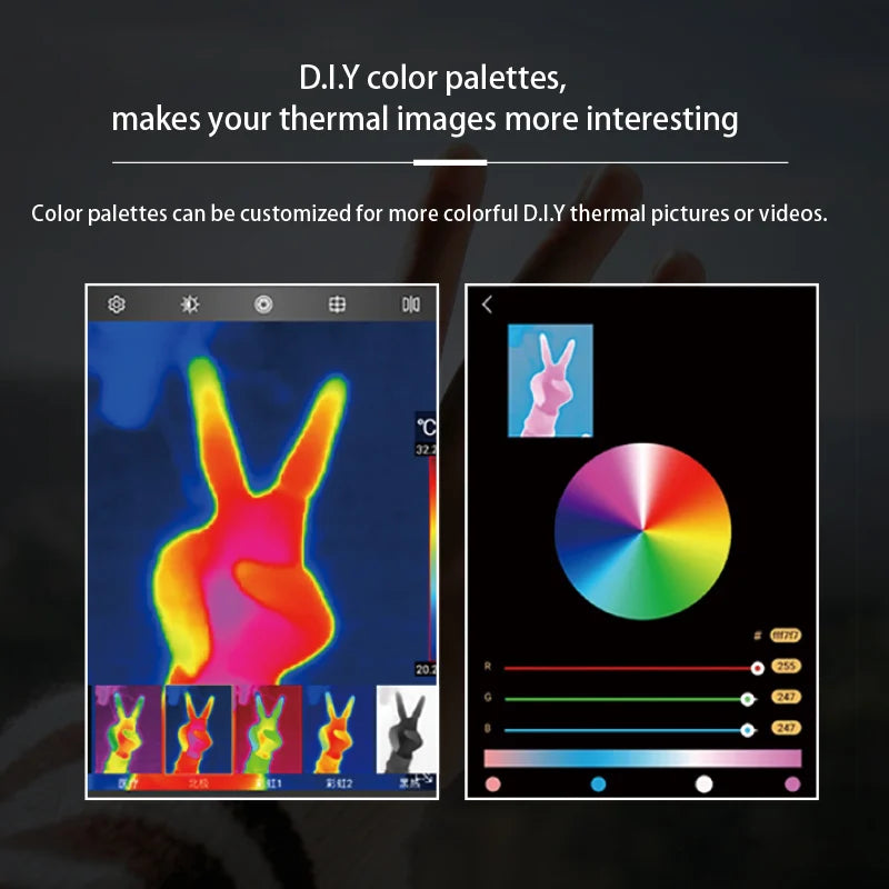 Android Silver Phone Thermal Camera for Heat Mapping