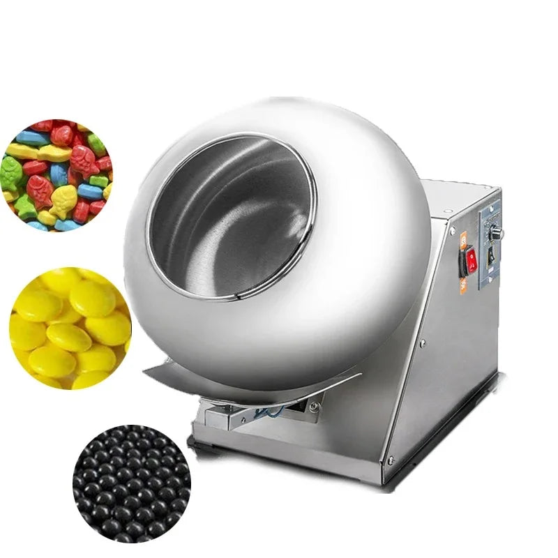 220-240V Commercial Chocolate Coating Machine for Candy Beans