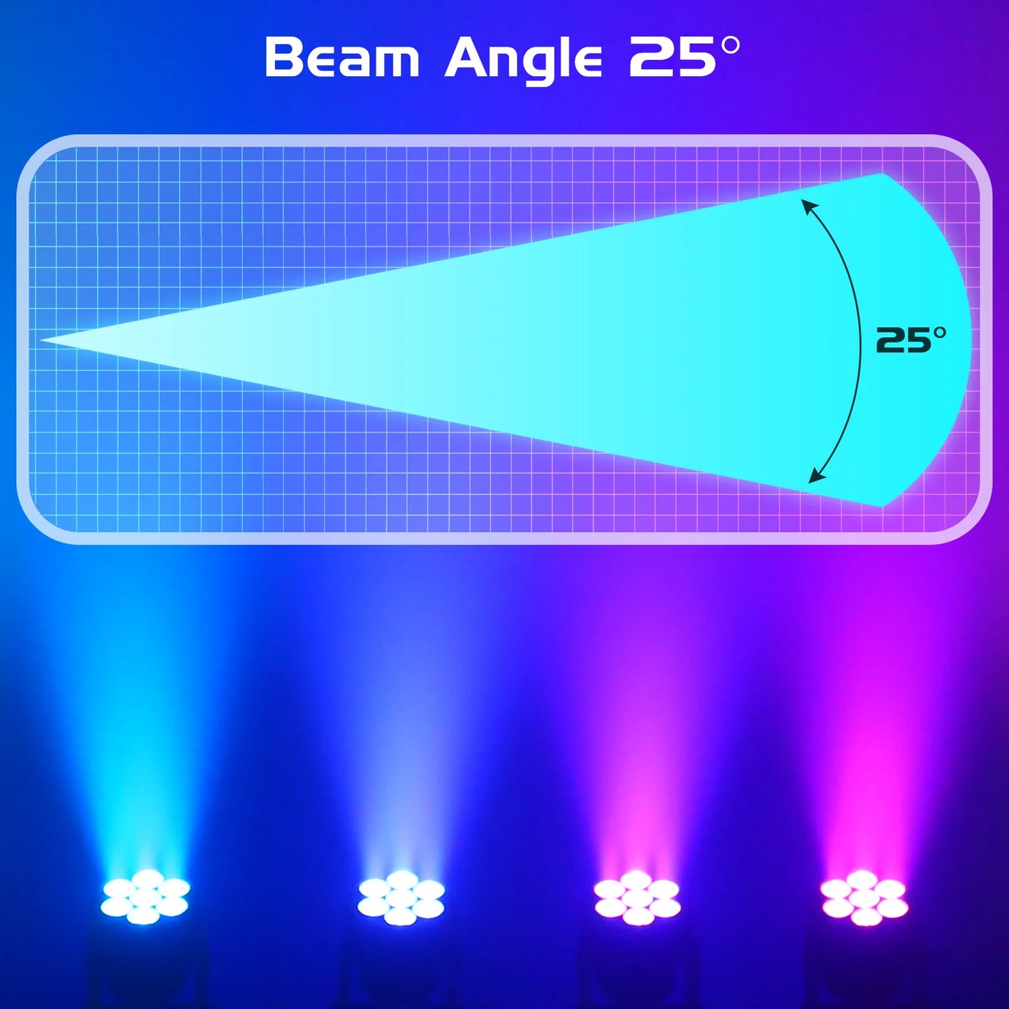 2 Pack 105W Moving Head Stage Lights with RGBW LEDs