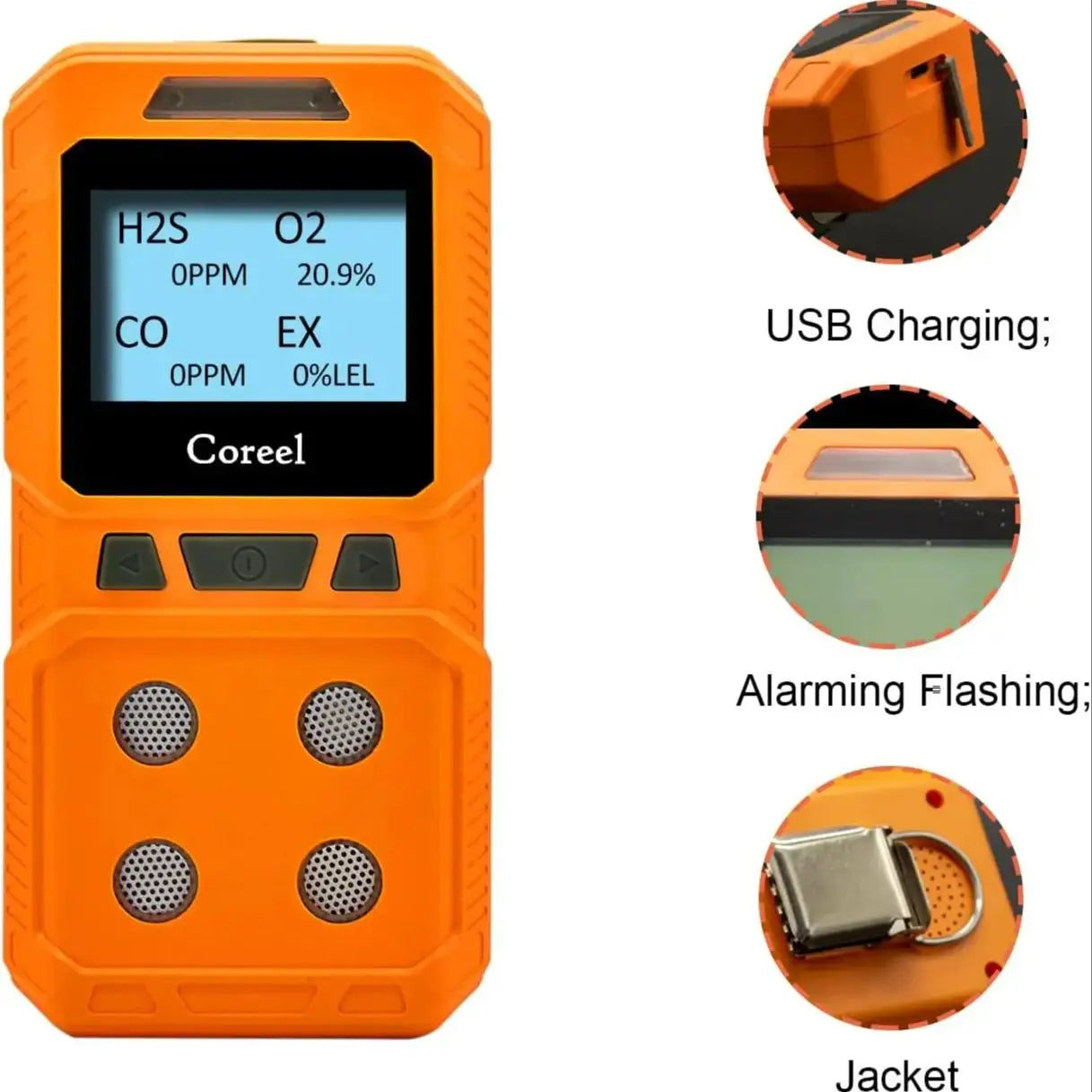 Compact 4-in-1 Gas Analyzer for Toxic & Combustible Gases