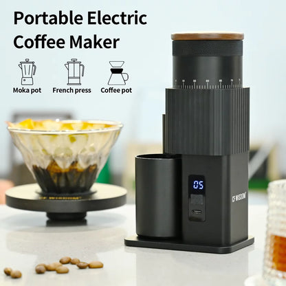 Portable Electric Coffee Grinder with 420 Steel Blade