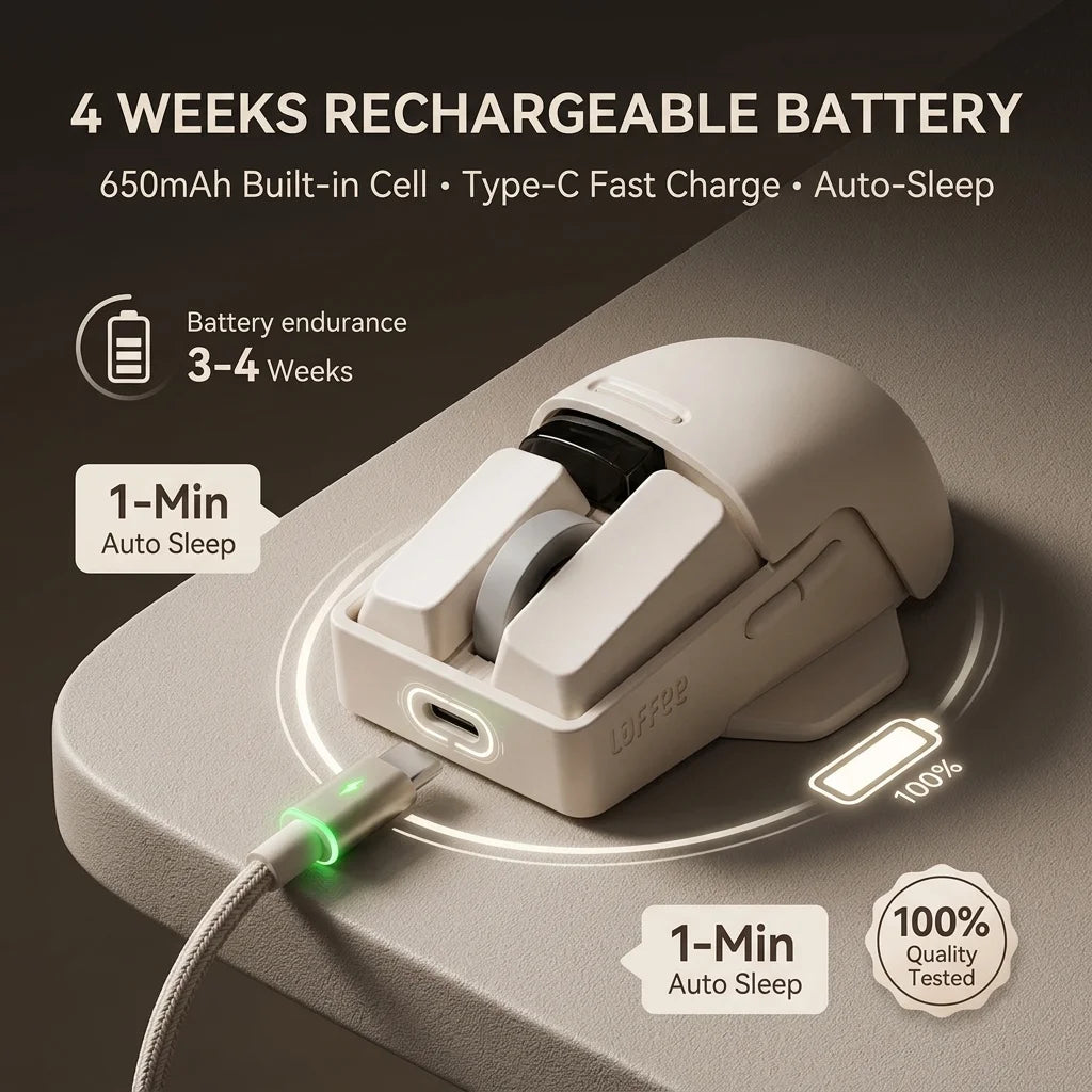 Bluetooth 5.0 Gaming Mouse with 2.4G and Wired Connectivity