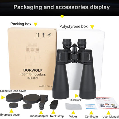 Professional 20–60x70 Hunting Telescope Binoculars