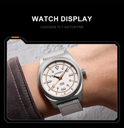 Automatic Titanium Mechanical Watch 8215 Movement  White