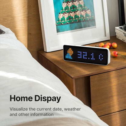 Smart Pixel Clock with Weather Display and Notifications