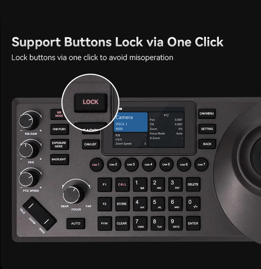 4D Joystick NDI PTZ Controller for Live Broadcast