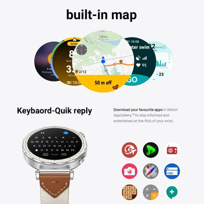 46mm Large Smartwatch with GPS and Message Replay
