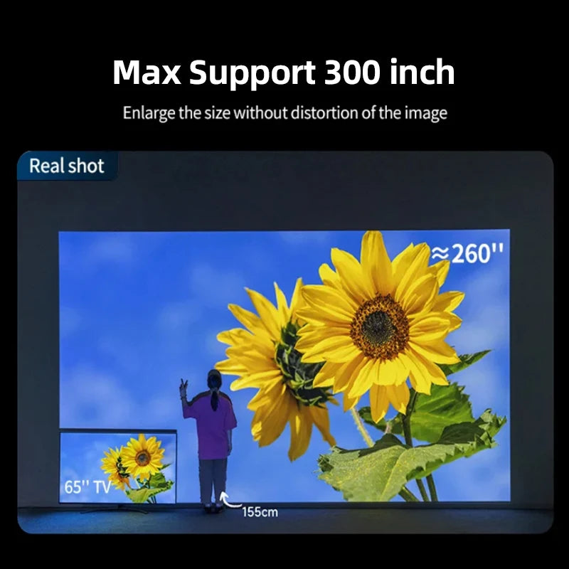 Smart 4K Home Theatre Projector 2200 ANSI with Android 14