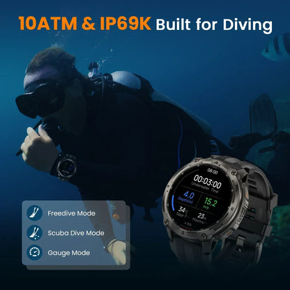 Men’s Stainless Steel Smartwatch with Offline Maps