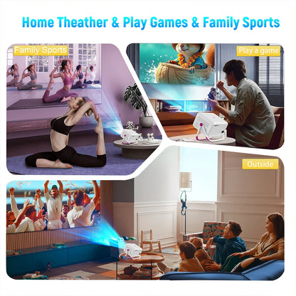 Portable 1080P Projector with Auto Focus Android 11