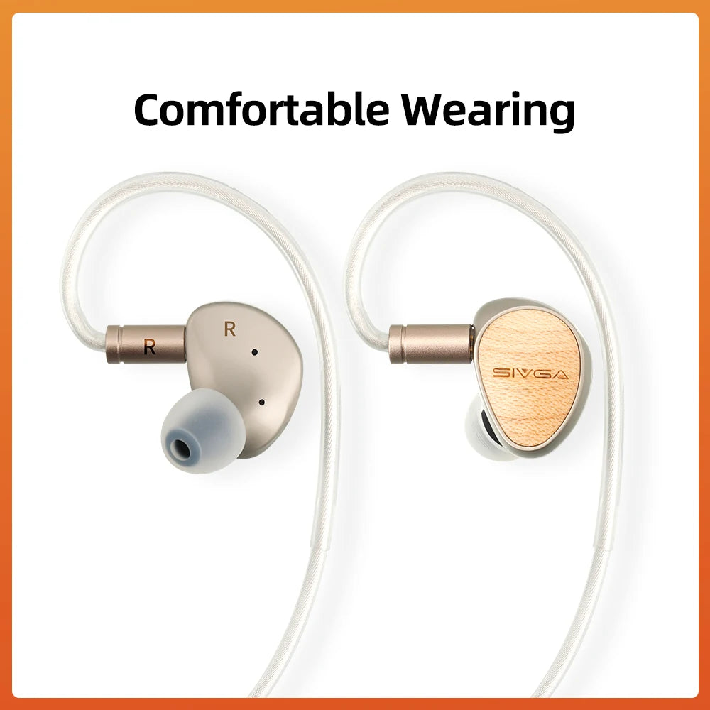 10mm Beryllium Driver Wooden Wired Earbuds