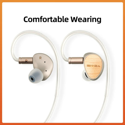 10mm Beryllium Driver Wooden Wired Earbuds