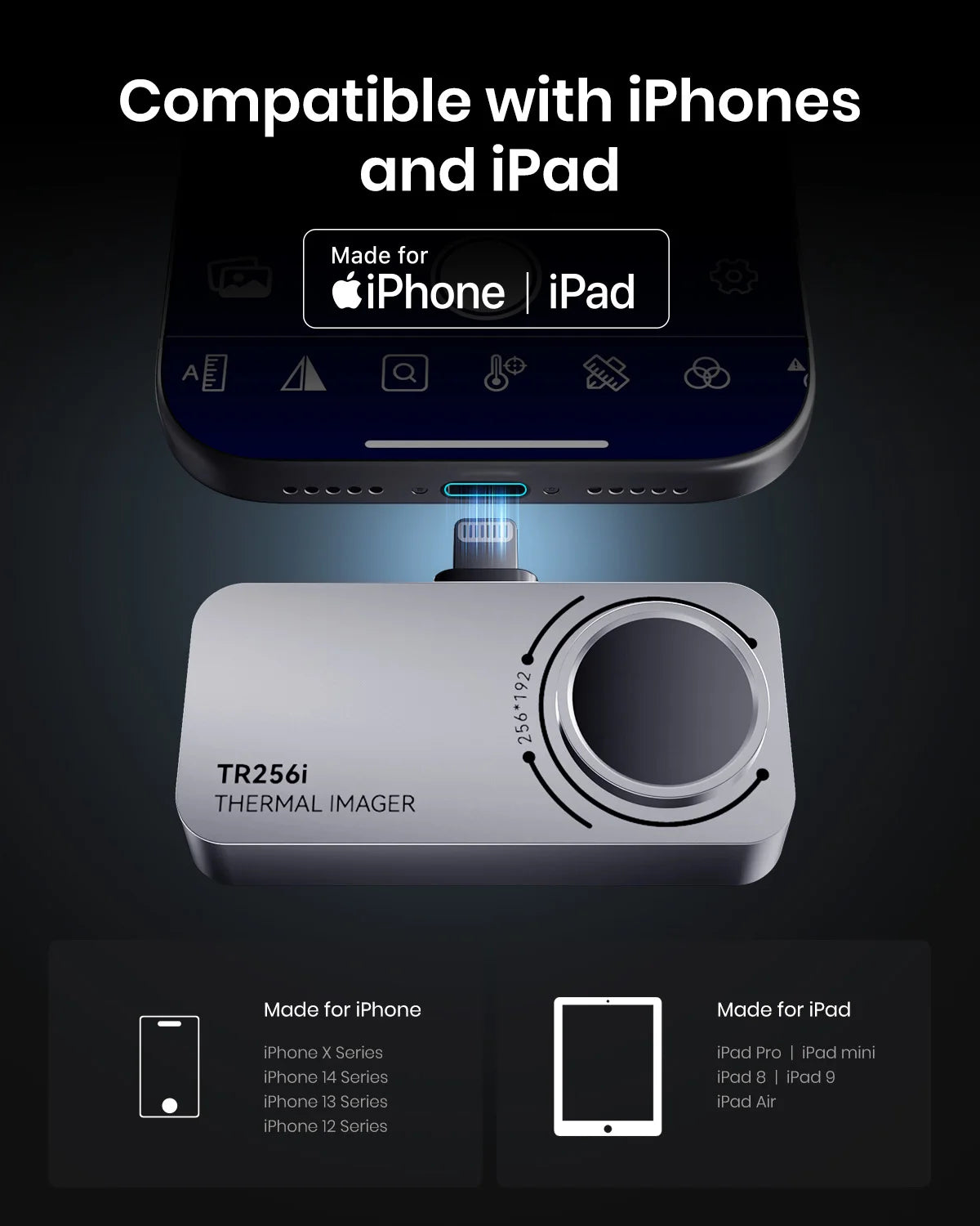 256×192 Thermal Camera for iPhone PCB Circuit Repair