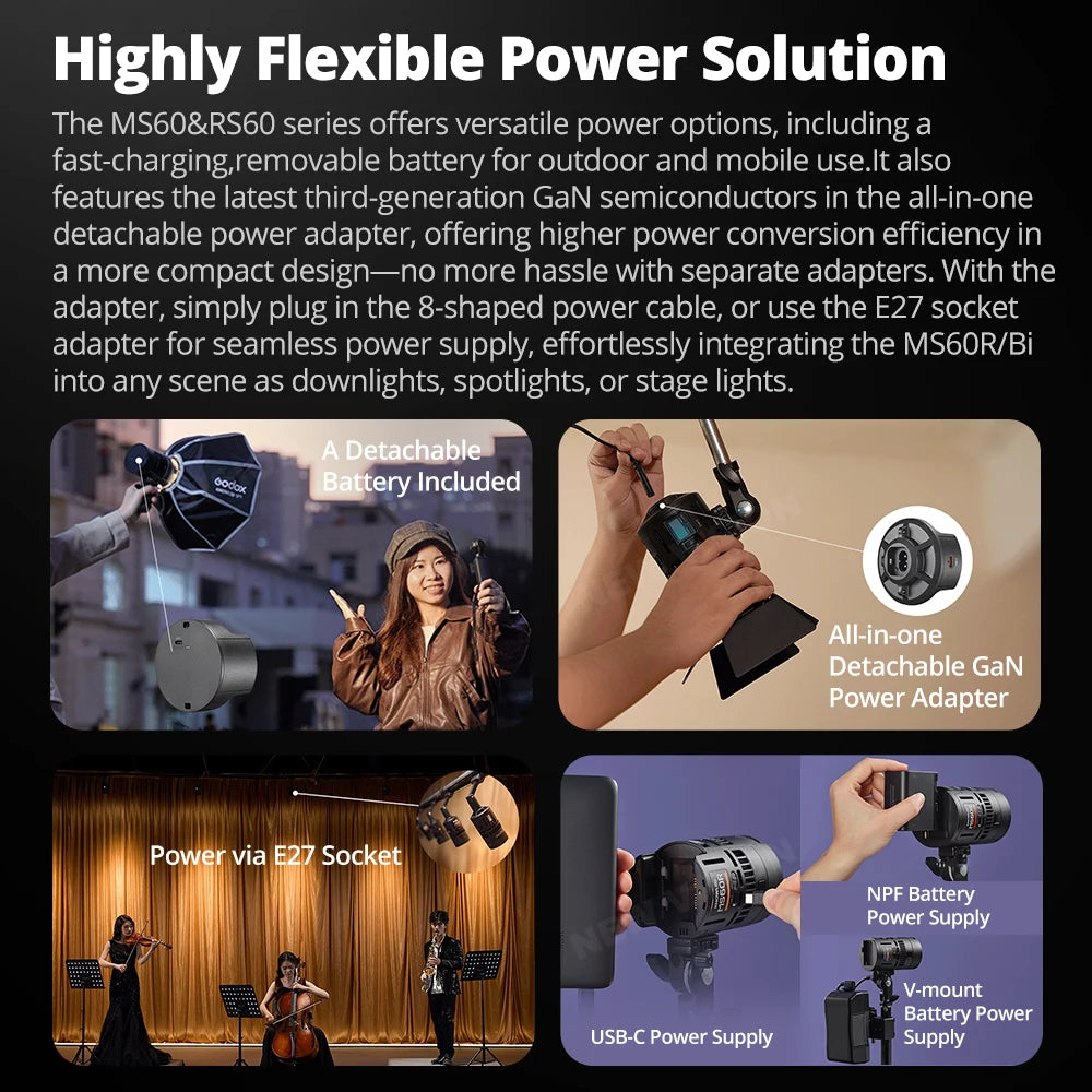 Portable 60W RGB LED Studio Light – 14 Effects