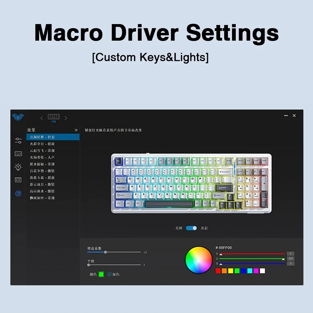 Blue Reaper Axis Compact Wireless Mechanical Keyboard RGB 99 Keys Gaming