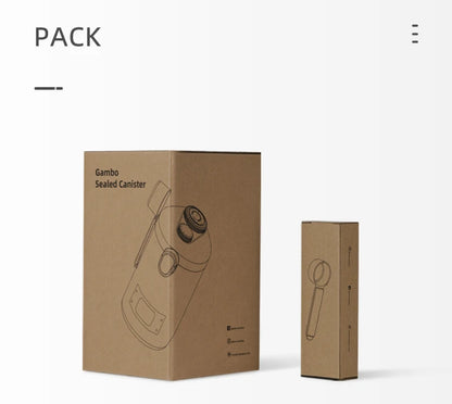 Airtight Coffee Bean Storage Jar with Valve & Spoon
