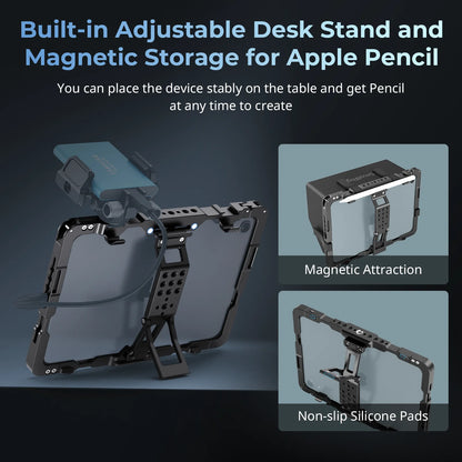 iPad Mini 6 Cage with Detachable Sun Hood and Handles