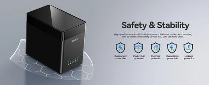 ORICO 5-Bay Magnetic SATA HDD Case USB-C Gamer Storage