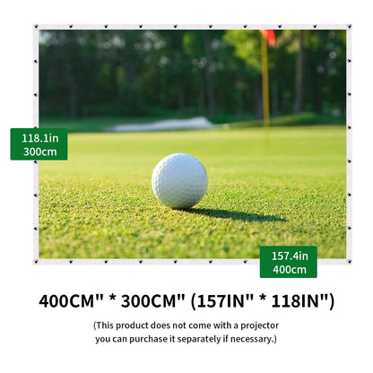98x98in Silent Golf Training Screen Tear-Resistant Swing Target