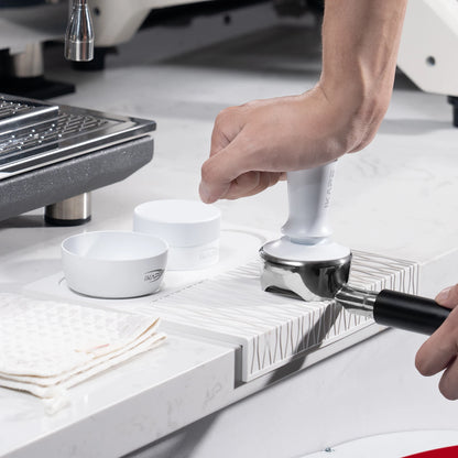 White 53.3mm Espresso Tamper Kit with Six Accessories