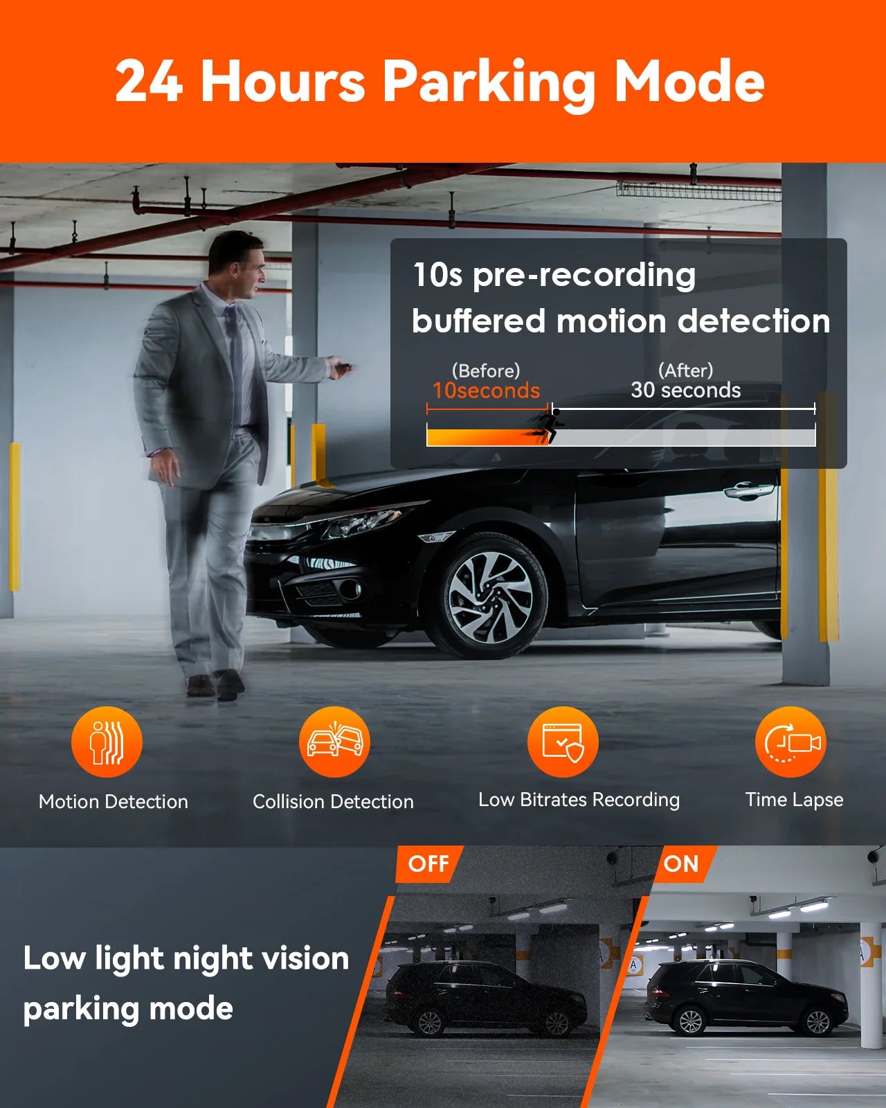 N5 4-Camera Car Dash Cam 2.7K HD