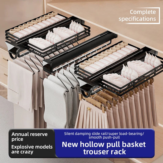 555mm Heavy Duty Pull-Out Pants Rack Soft Close