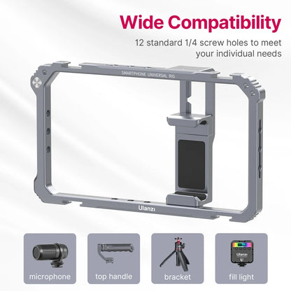 Universal Smartphone Video Rig Cage with Handgrip