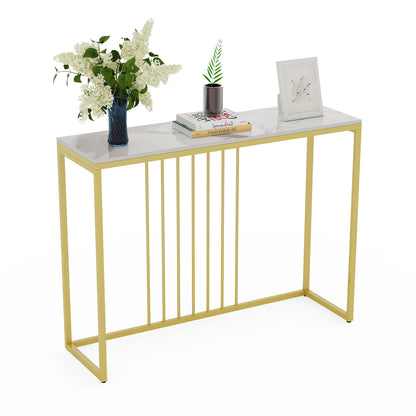 Modern Gold Accent Table Narrow Hallway Console