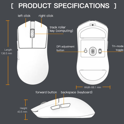 Wireless 8K Gaming Mouse 30K DPI Lightweight 59g