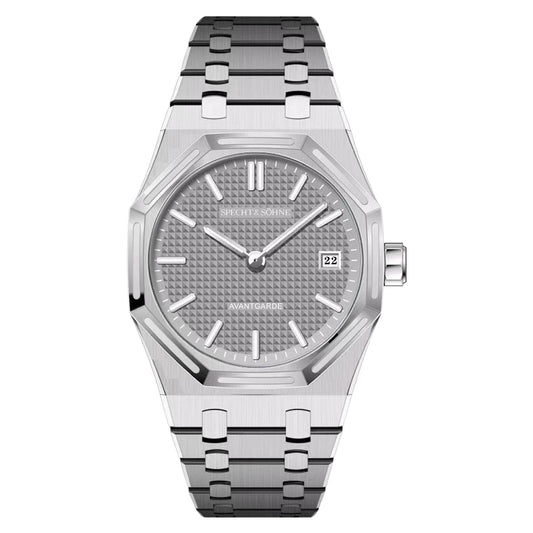 Men’s 38mm Quartz Watch Luminous Dial Sapphire Crystal Grey