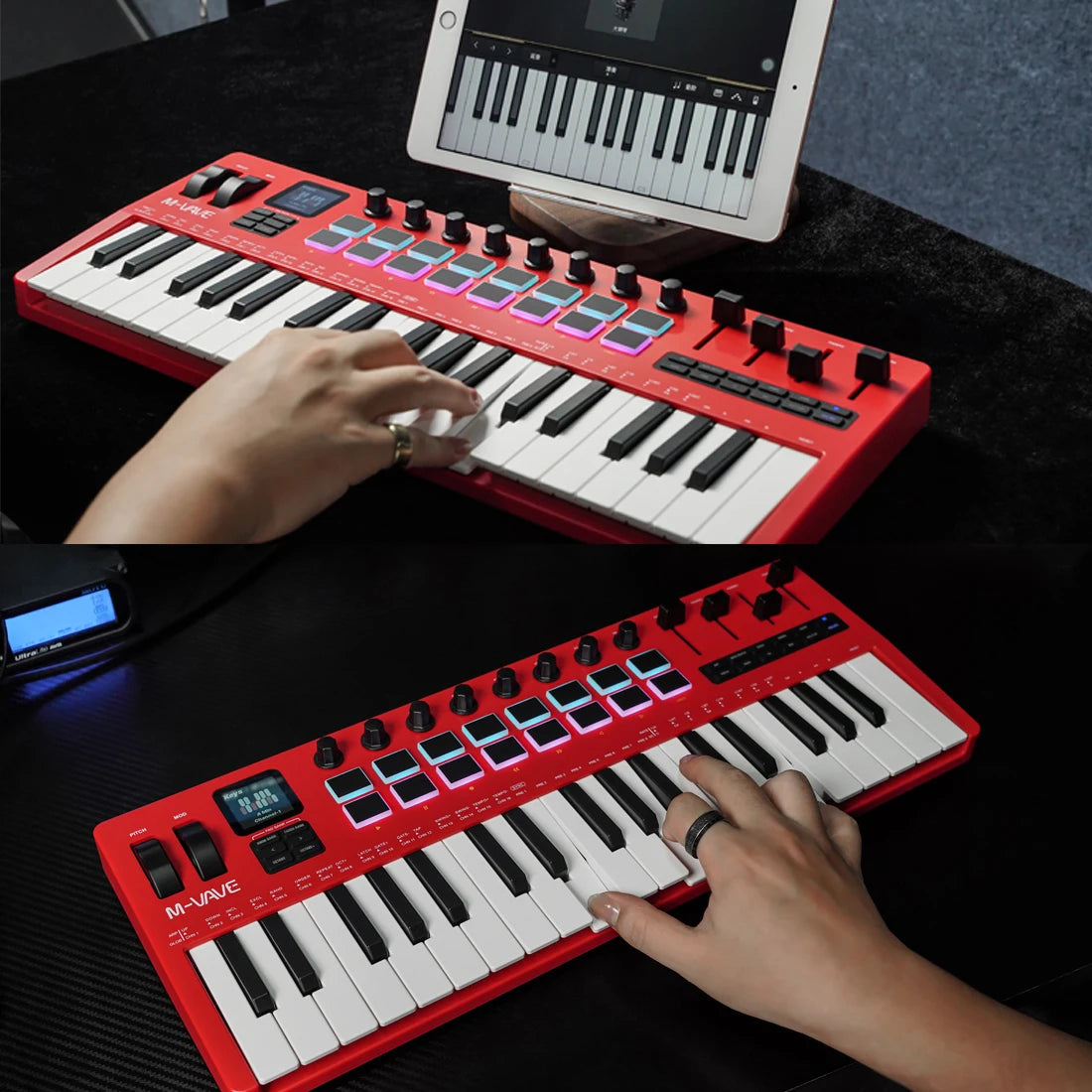 Pro 37 Key MIDI Keyboard with 8 Knobs and Synth