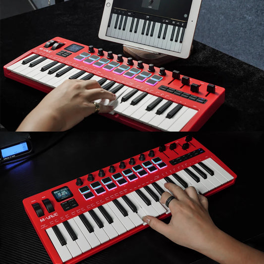 Pro 37 Key MIDI Keyboard with 8 Knobs and Synth