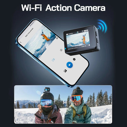 5K Action Camera with WiFi Waterproof Case and Remote