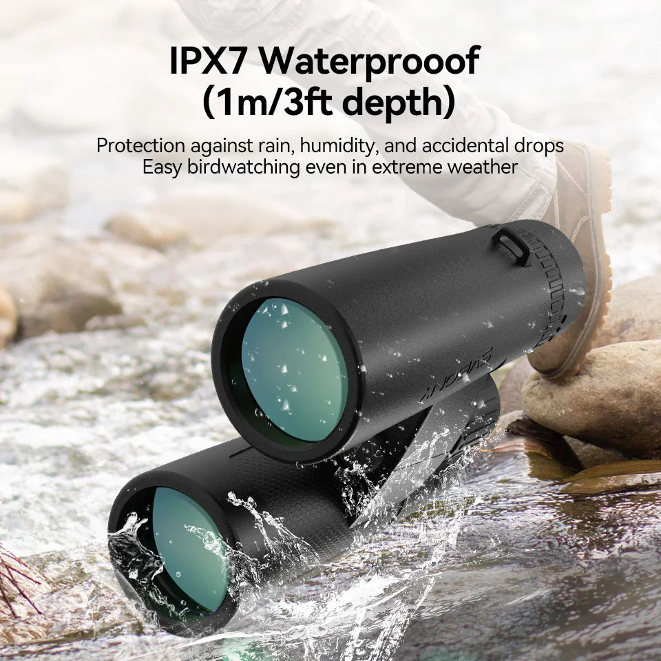 8x32 Waterproof Binoculars Wide View Bak4 Prism