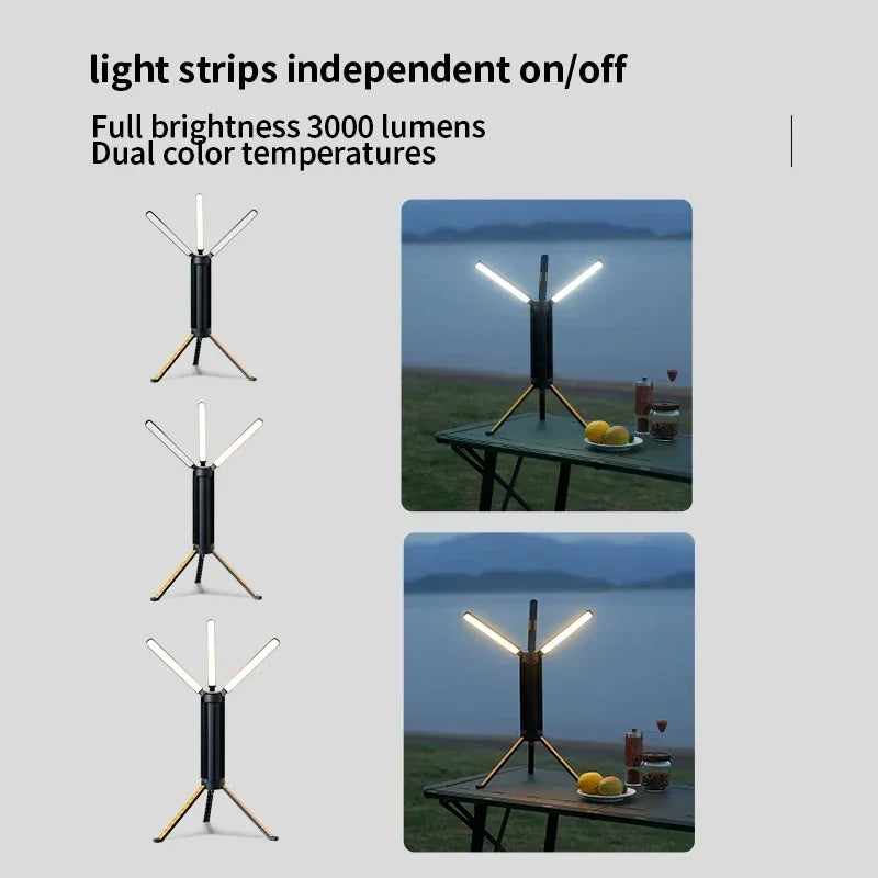 15600mAh Rechargeable Camping Lantern Waterproof Telescopic LED