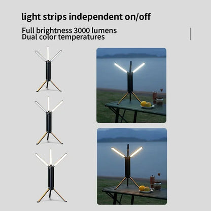 15600mAh Rechargeable Camping Lantern Waterproof Telescopic LED