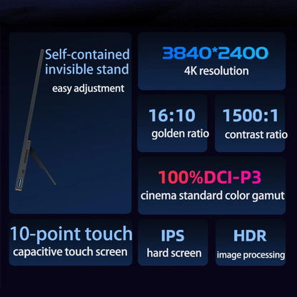 16 Inch 4K Touch Portable Monitor for Laptop Switch