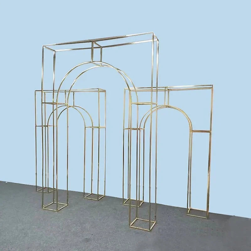 Shiny Gold Wedding Arch Frame 260x180cm