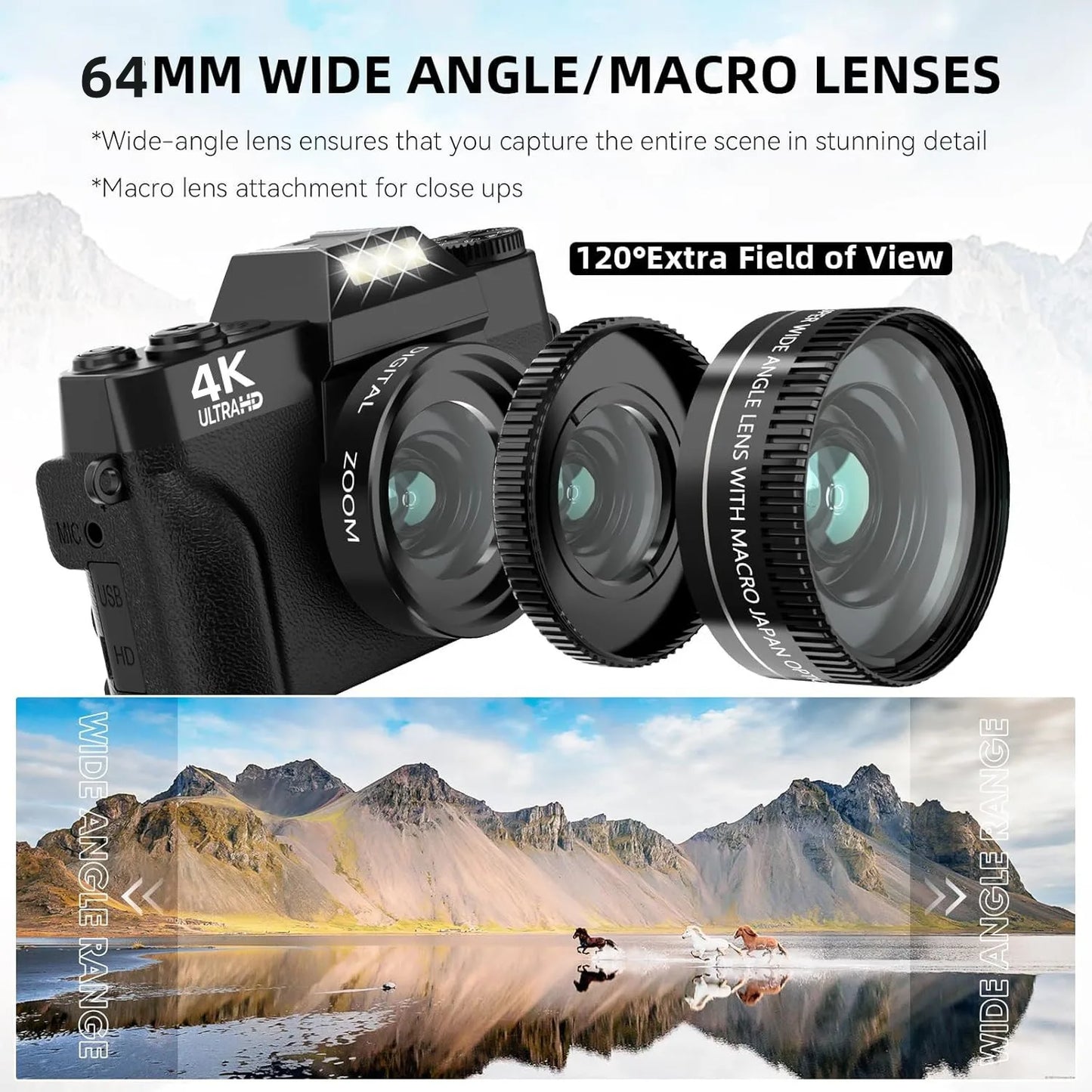 Portable Photography Camera WiFi Auto Focus 32GB